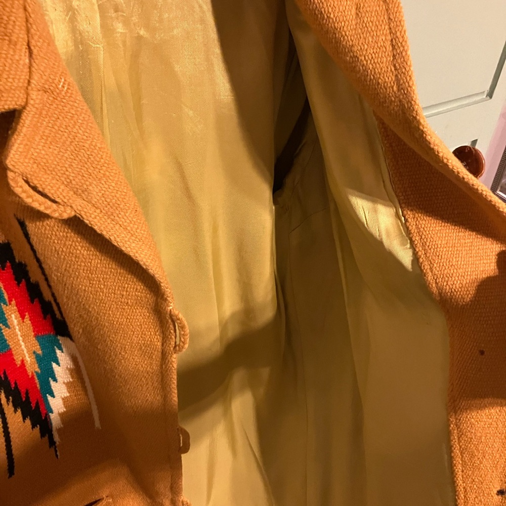 Antique Chimayo Hand Woven 100% Wool Coat - Picture 4 of 6